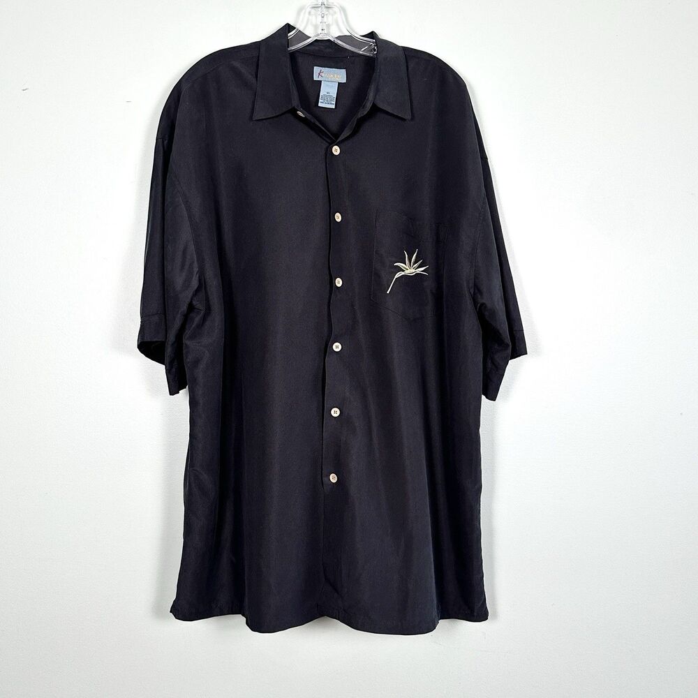 Kaylua Bay Resortwear Shirt Mens XL Embroidered Button Up Hawaiian Camp